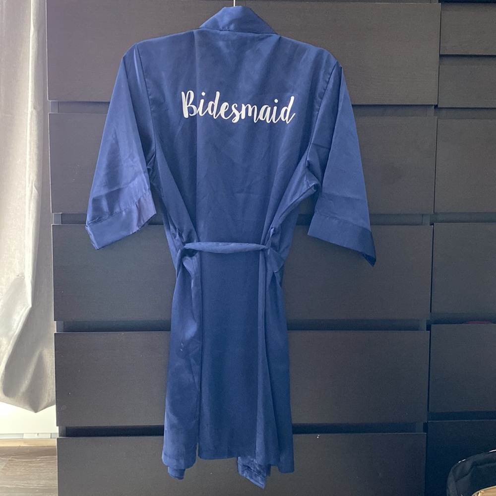 Satin bridesmaid robe